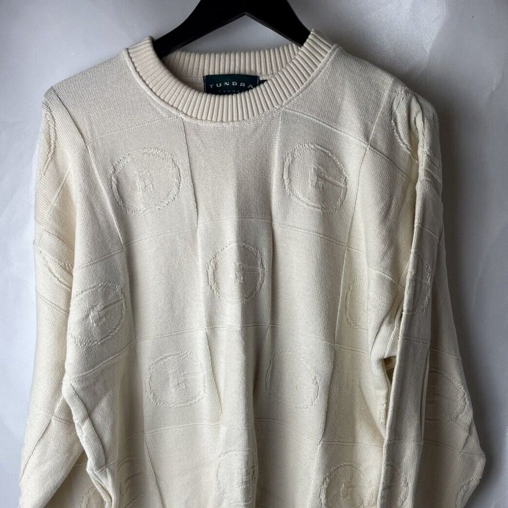Tundra Canada Men’s Beige Sweater 100% Cotton Sz M